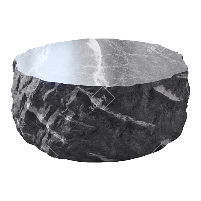 Modern Stone Coffee Table 3D model image 3