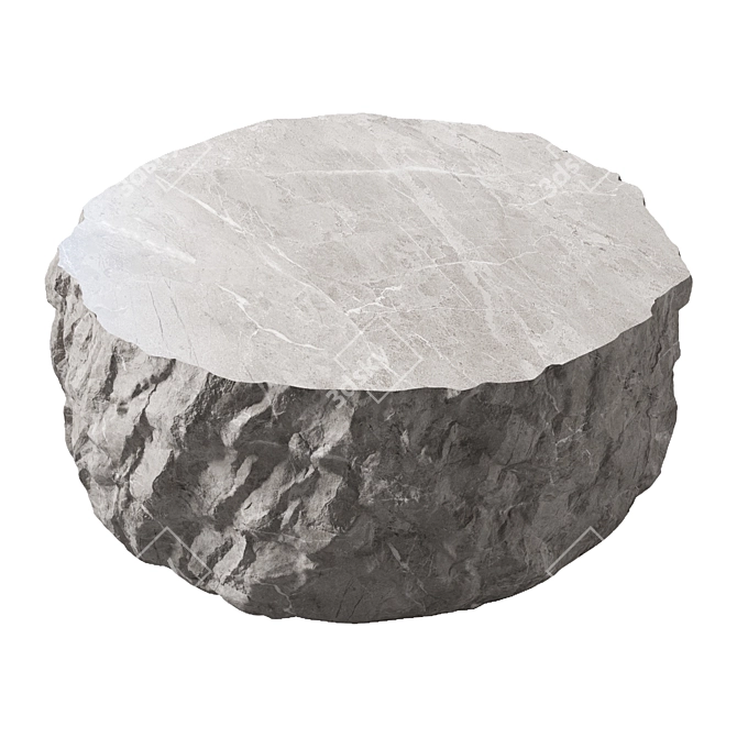 Modern Stone Coffee Table 3D model image 6