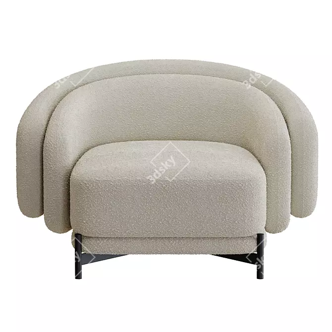 Olivya Stone Astor Lounge Chair: Sleek, Stylish Seating 3D model image 2