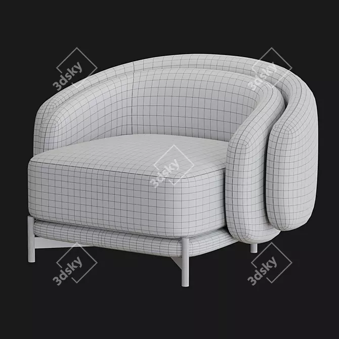 Olivya Stone Astor Lounge Chair: Sleek, Stylish Seating 3D model image 5