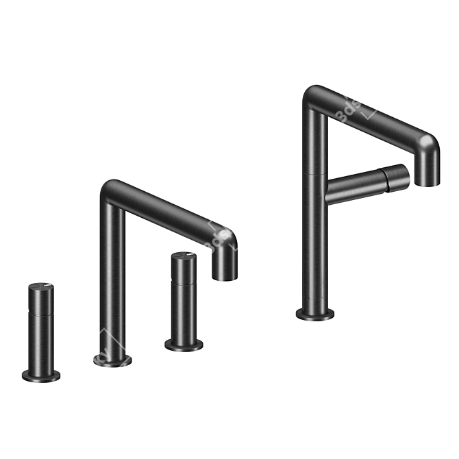 Cartesio Collection: Deluxe Bathroom Faucet Set 3D model image 13