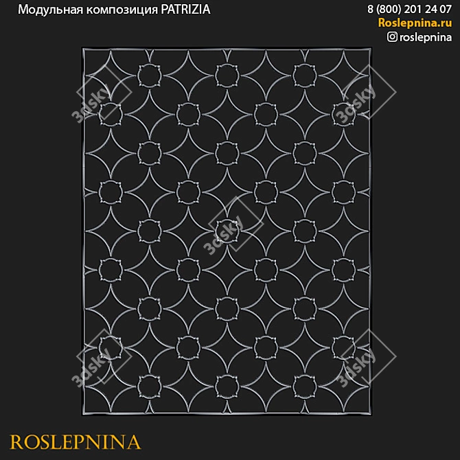 Elegant Modular PATRIZIA: Transform Your Walls 3D model image 4