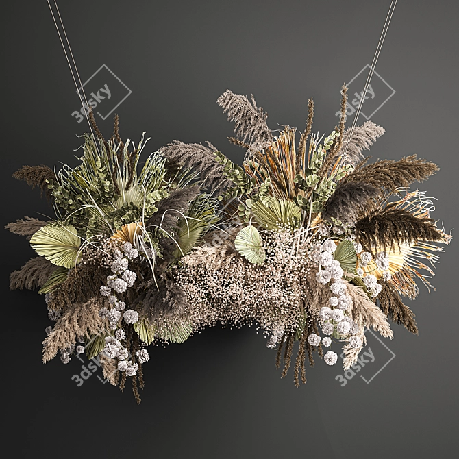 Ethereal Hanging Bouquet 3D model image 1