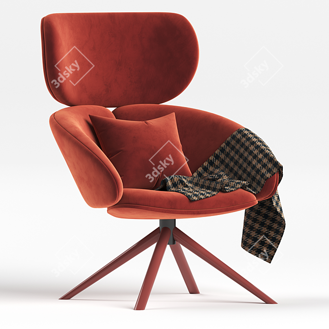 Peach Delight: Mobboli's Modern Armchair 3D model image 1