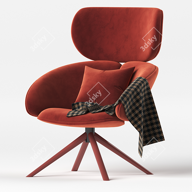Peach Delight: Mobboli's Modern Armchair 3D model image 2