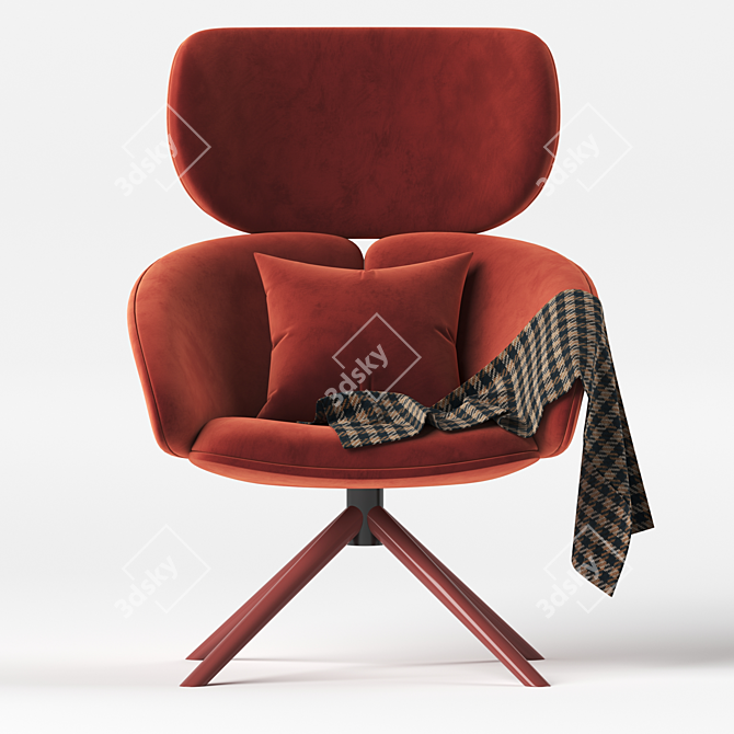 Peach Delight: Mobboli's Modern Armchair 3D model image 3