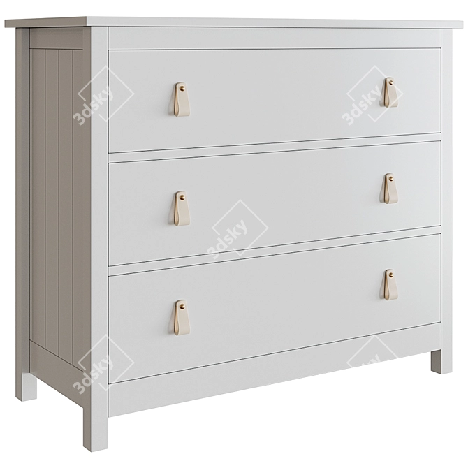 Ellipsefurniture Wood Dresser 3D model image 2