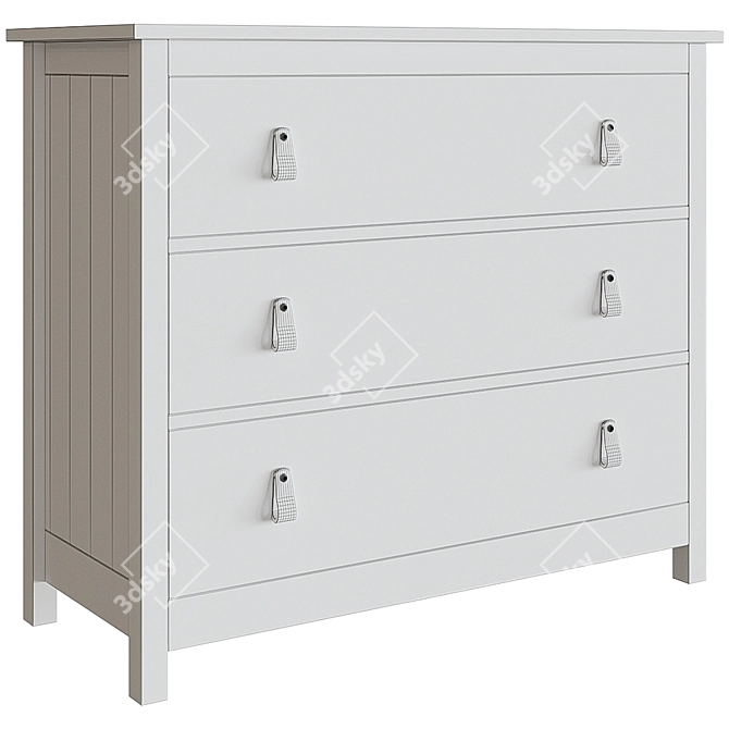 Ellipsefurniture Wood Dresser 3D model image 3