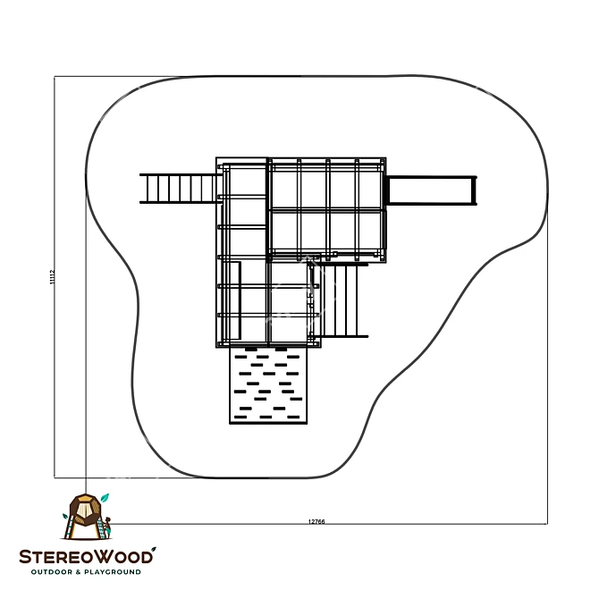 Balkwood Interactive Playset 3D model image 4