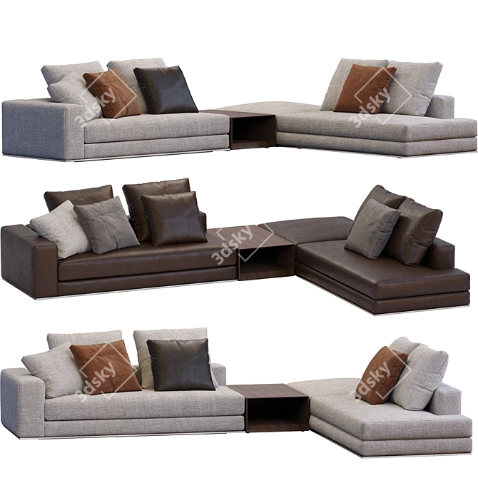 Elegant Hamilton Sofa by Minotti 3D model image 3