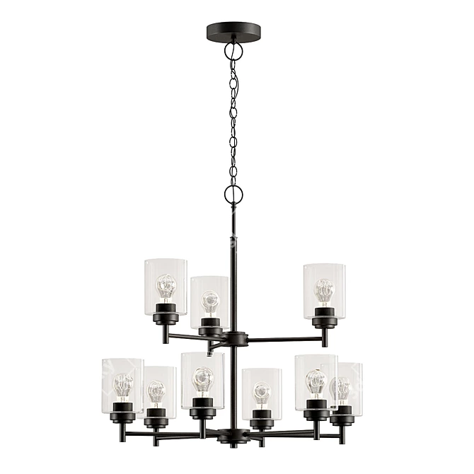 Kichler Winslow: Elegant 9-Light Chandelier 3D model image 1