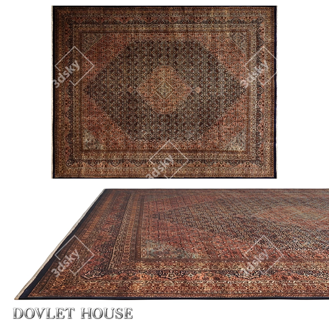 Title: Luxury Wool Rug - DOVLET HOUSE (Art 16143) 3D model image 1