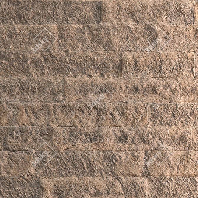 Elegant Brick Design 3D model image 5