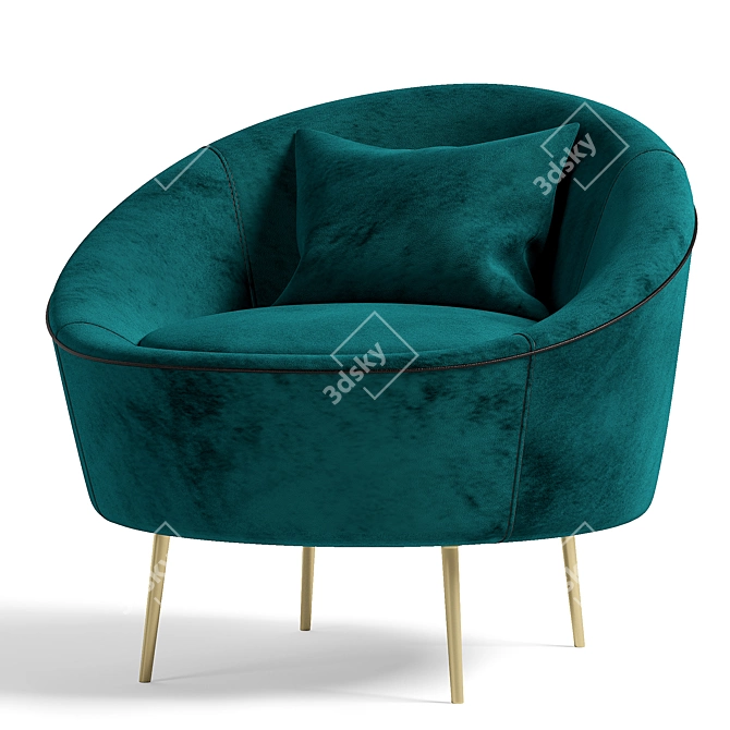 Modern Minimalist Millie Chair 3D model image 2