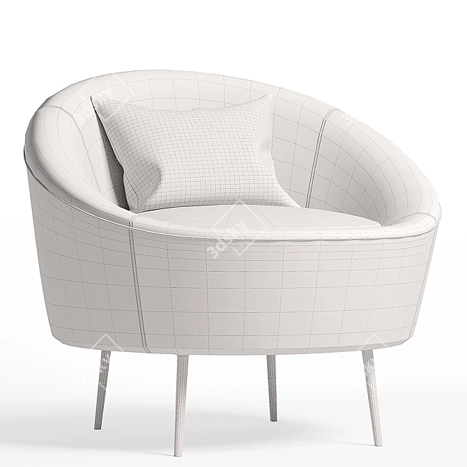 Modern Minimalist Millie Chair 3D model image 3