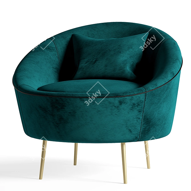 Modern Minimalist Millie Chair 3D model image 5