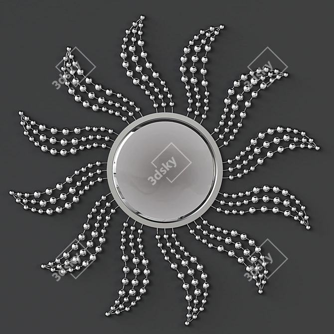 Reflective Sunflower Mirror Set 3D model image 5