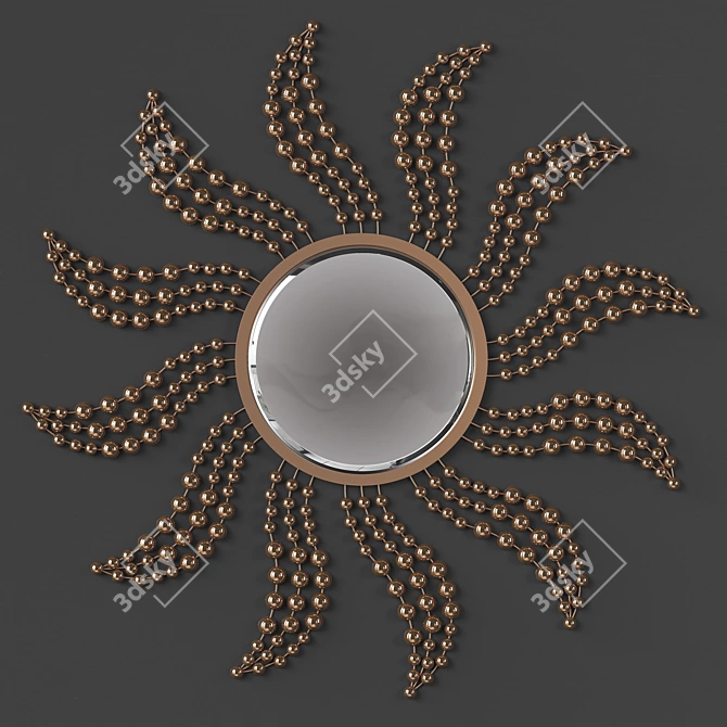 Reflective Sunflower Mirror Set 3D model image 6