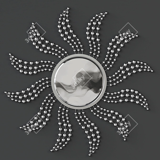 Reflective Sunflower Mirror Set 3D model image 9