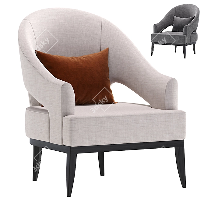 Luxury PERULA Armchair: Elegant and Comfortable 3D model image 1