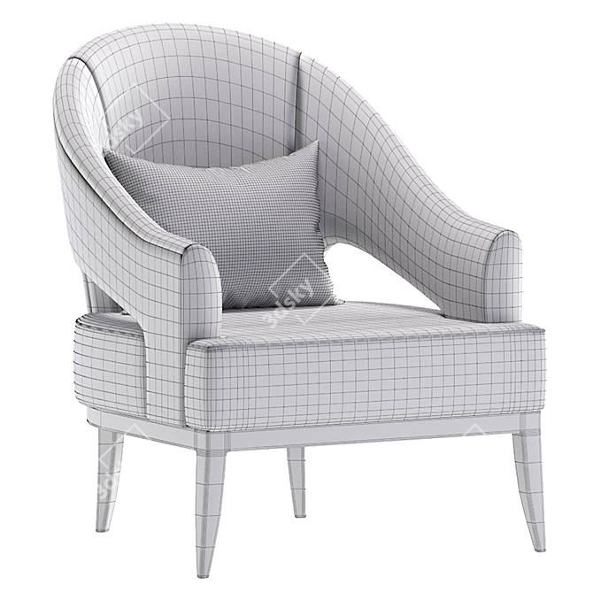 Luxury PERULA Armchair: Elegant and Comfortable 3D model image 7