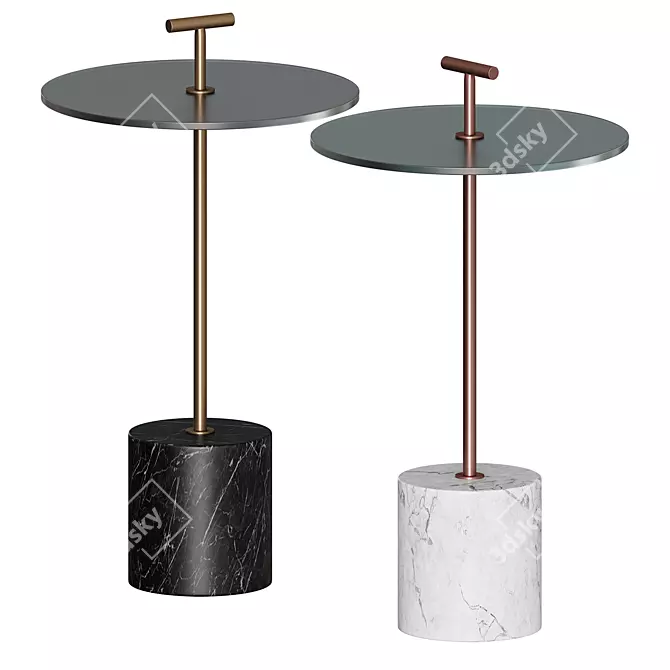 Elegant Handler Side Table 3D model image 2