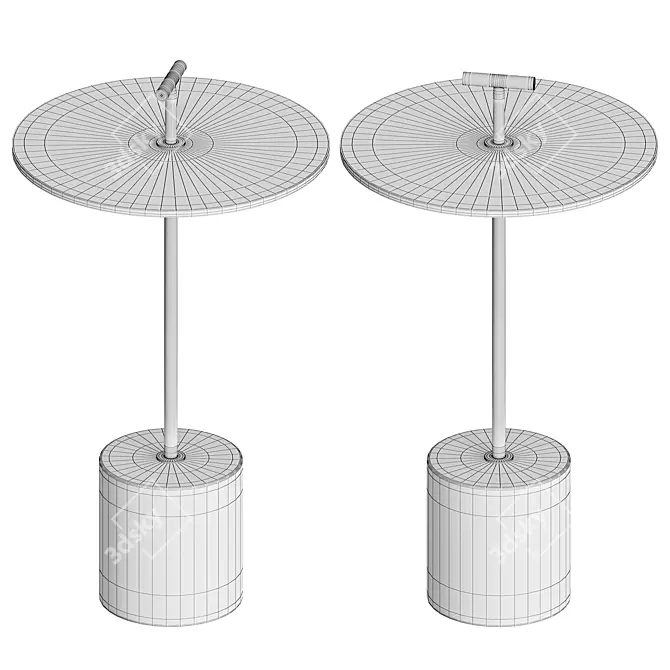 Elegant Handler Side Table 3D model image 7