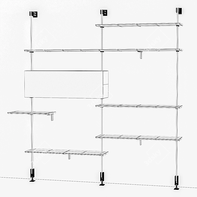 Multifunctional Italian Shelving: Cattelan Italia AIRPORT 3D model image 9