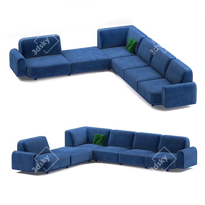 Modern Arcolor Sofa: AR07 3D model image 1
