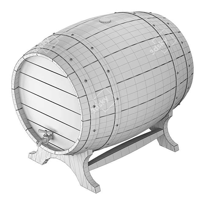 Modern Barrels for 3D Visualization 3D model image 3