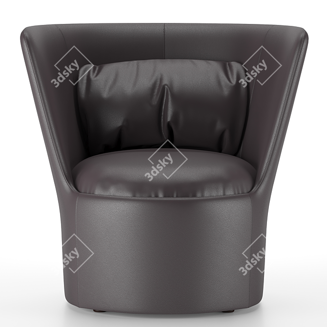 Luxurious Dark Green Fabric Armchair 3D model image 1