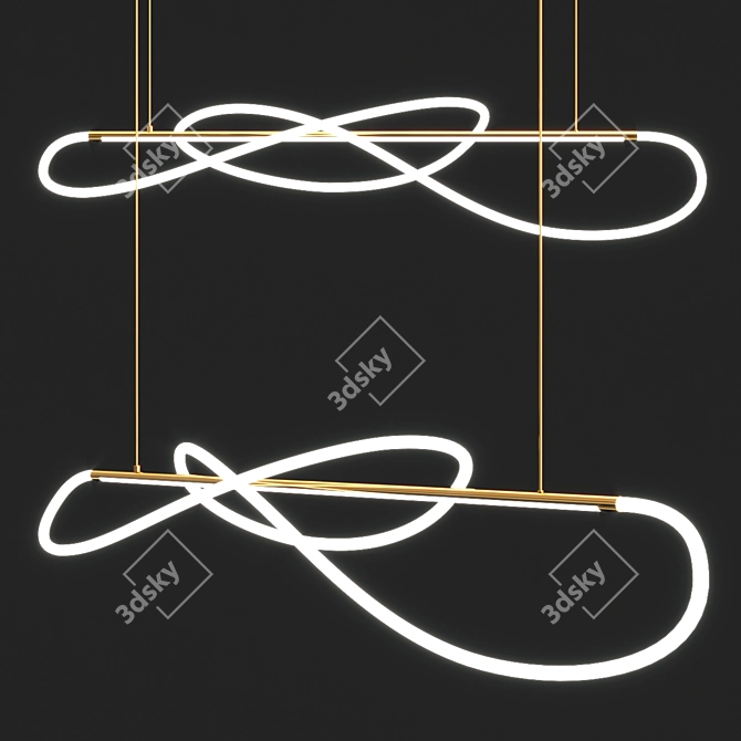 Elegant Danae Chandelier Lighting 3D model image 1