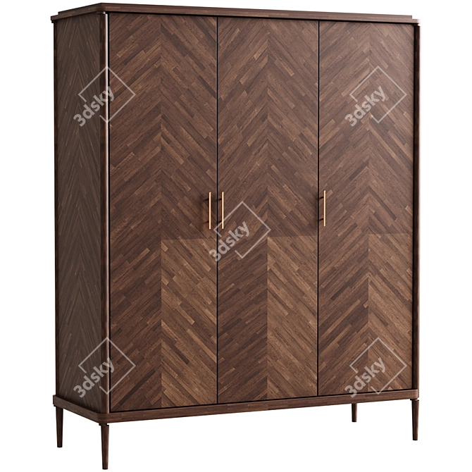 Pattern Wardrobe - 3 Facades 3D model image 1