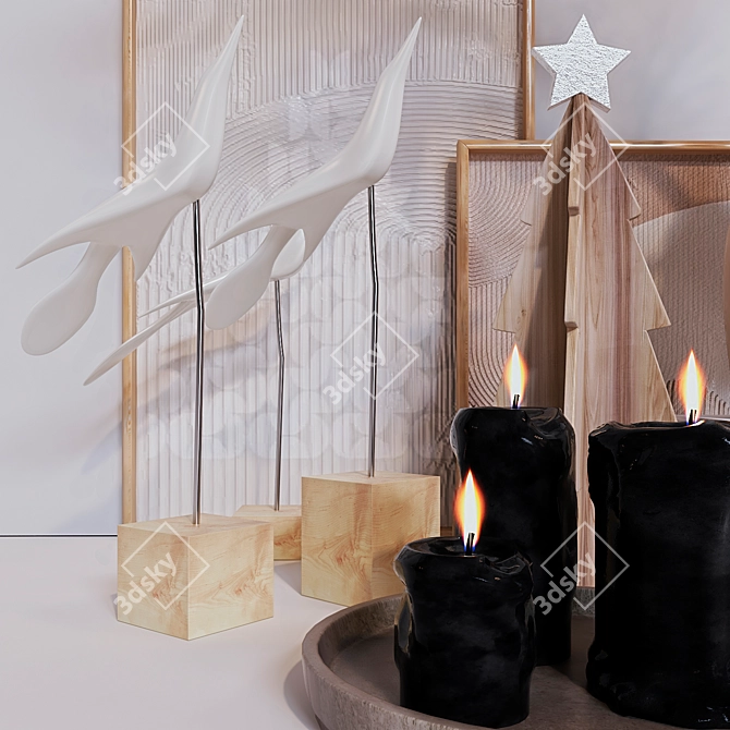 Festive Holiday Decor Set 3D model image 3