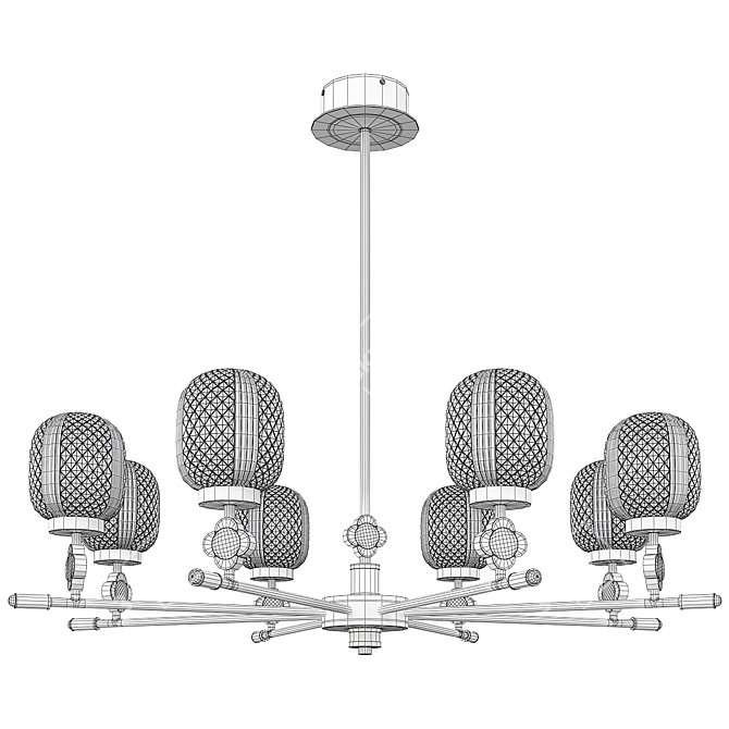 Elegant Luara CH-B Design Lamp 3D model image 3