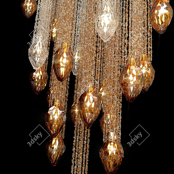 Celestial Cascade Crystal Chandelier 3D model image 2