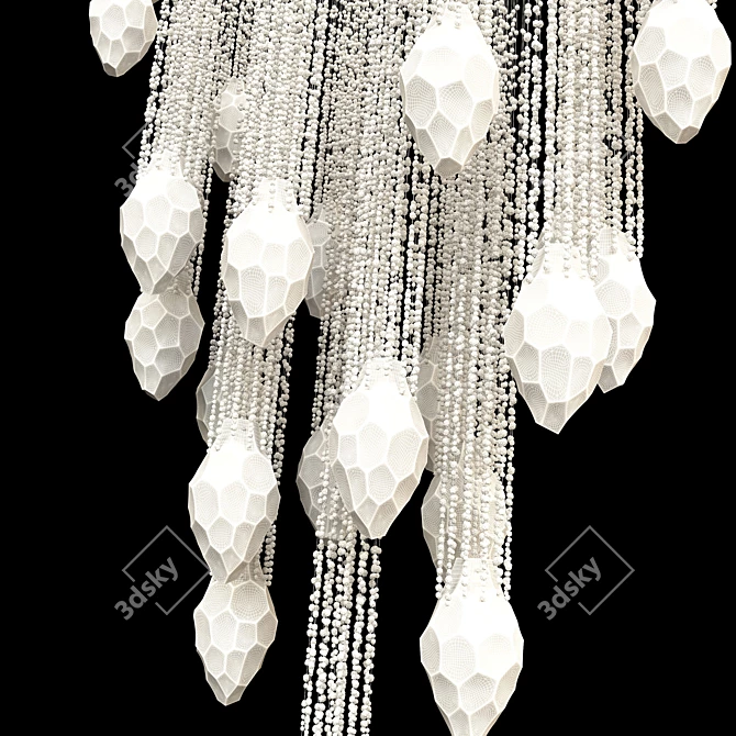 Celestial Cascade Crystal Chandelier 3D model image 3