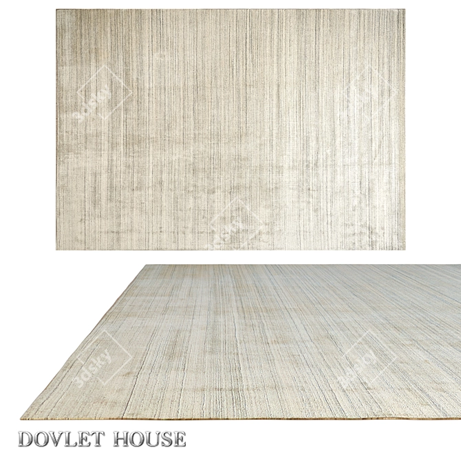 Luxury Wool and Art Silk Carpet by DOVLET HOUSE 3D model image 1