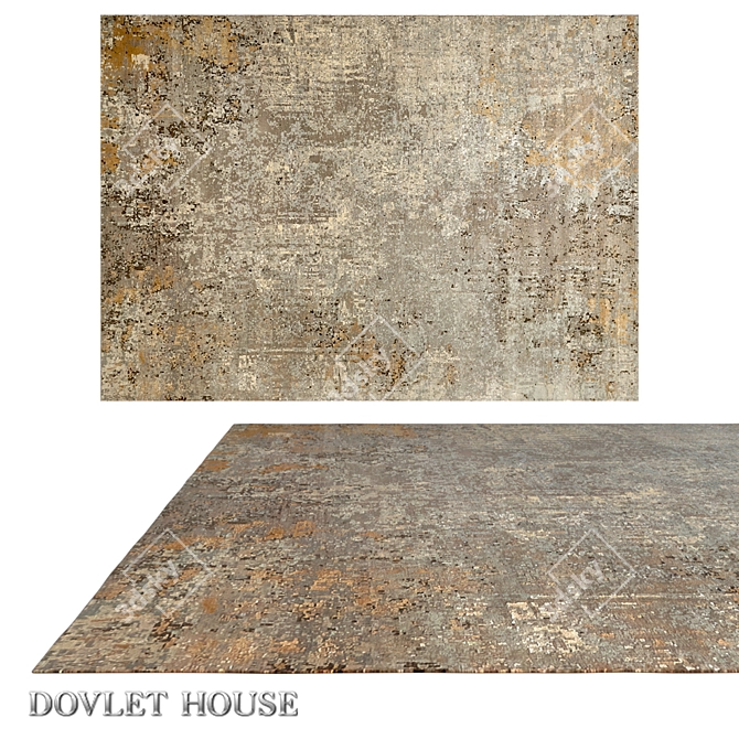 Title: DOVLET HOUSE Dazzle Silk-Wool Carpet 3D model image 1