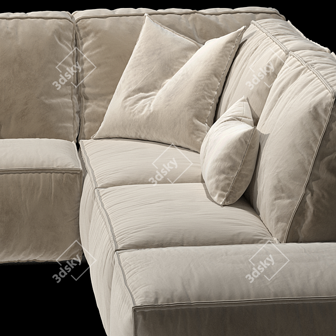 Gamma Sacai: Elegant Designer Sofa 3D model image 4