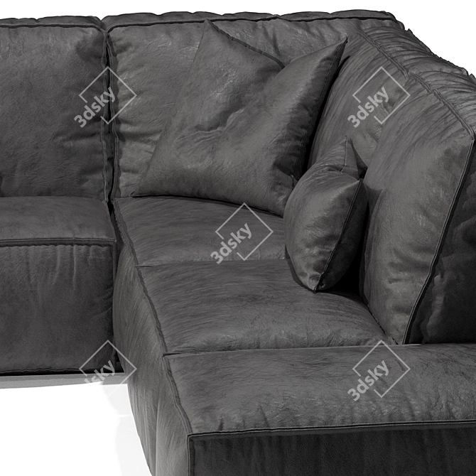 Gamma Sacai: Elegant Designer Sofa 3D model image 6