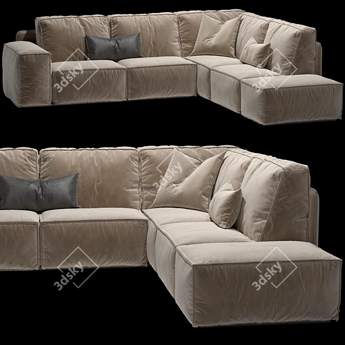 Gamma Sacai: Elegant Designer Sofa 3D model image 9