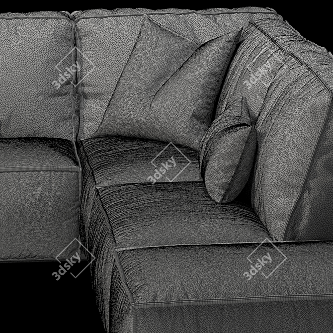 Gamma Sacai: Elegant Designer Sofa 3D model image 14