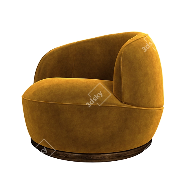 District Eight Modern Orbit Armchair 3D model image 1