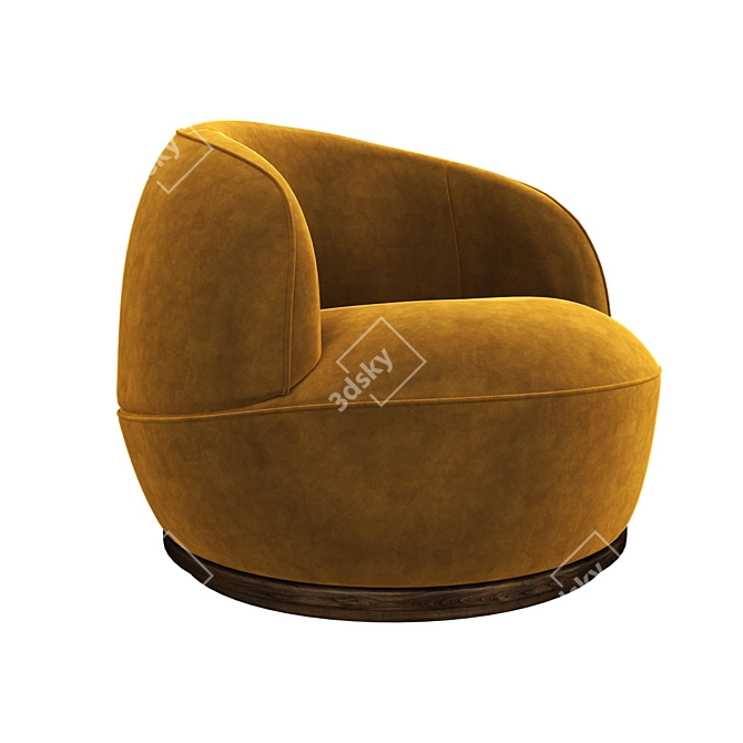 District Eight Modern Orbit Armchair 3D model image 2