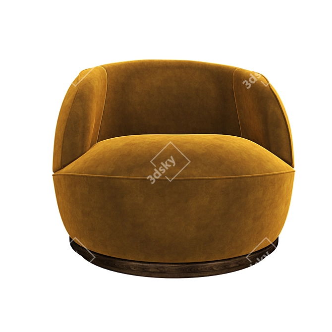 District Eight Modern Orbit Armchair 3D model image 3