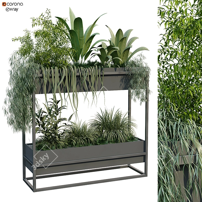 Minimalist Greenery Box Set 3D model image 1