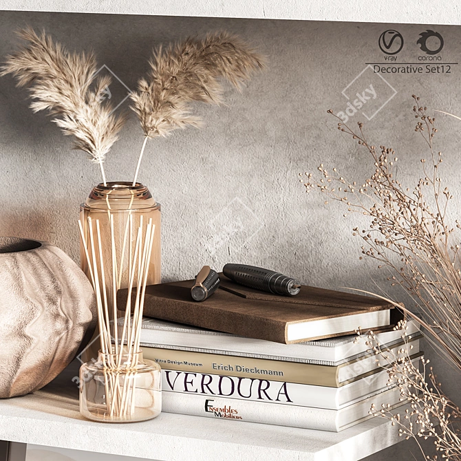 Elegant Decor Set: 12 Stylish Pieces 3D model image 5