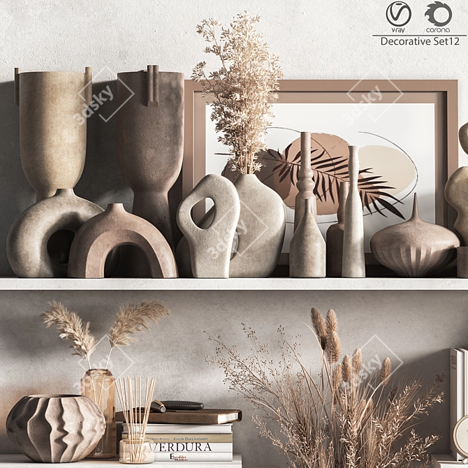 Elegant Decor Set: 12 Stylish Pieces 3D model image 6