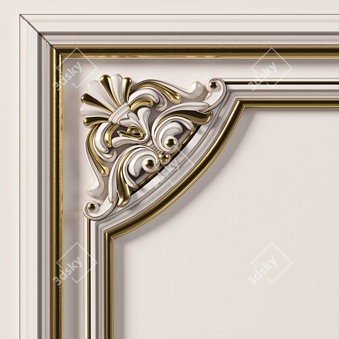 Elegant Wall Molding 6 3D model image 6